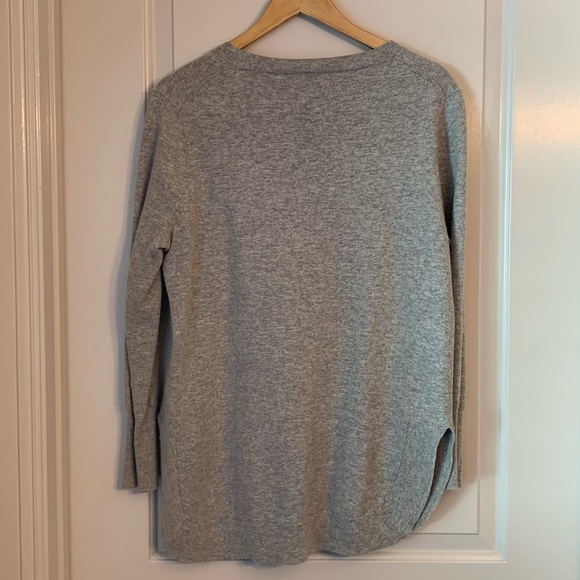 J. Crew Factory Wool-Blend Tunic Sweater in Heather Dove - Picture 3 of 14